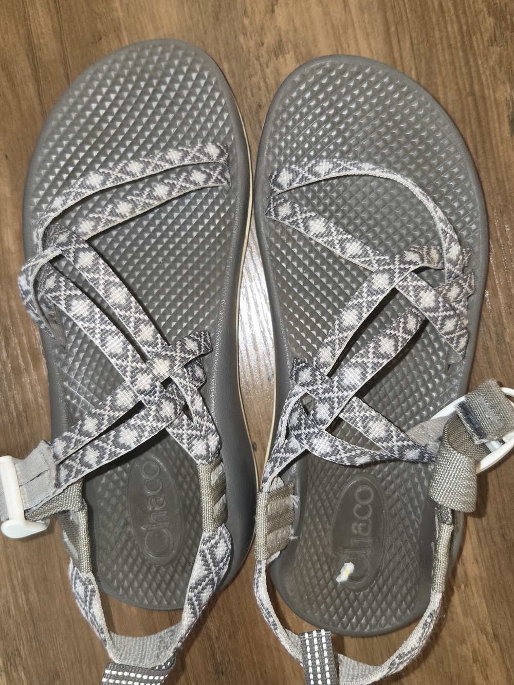 Chaco Kid's Gray Patterned Strappy Sandals